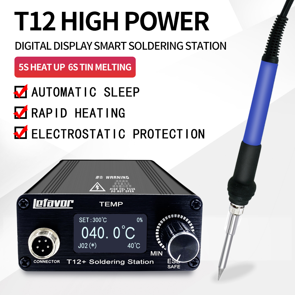 Soldering Station T12 Oled - T12 + Tặng Bộ Hàn Hàn