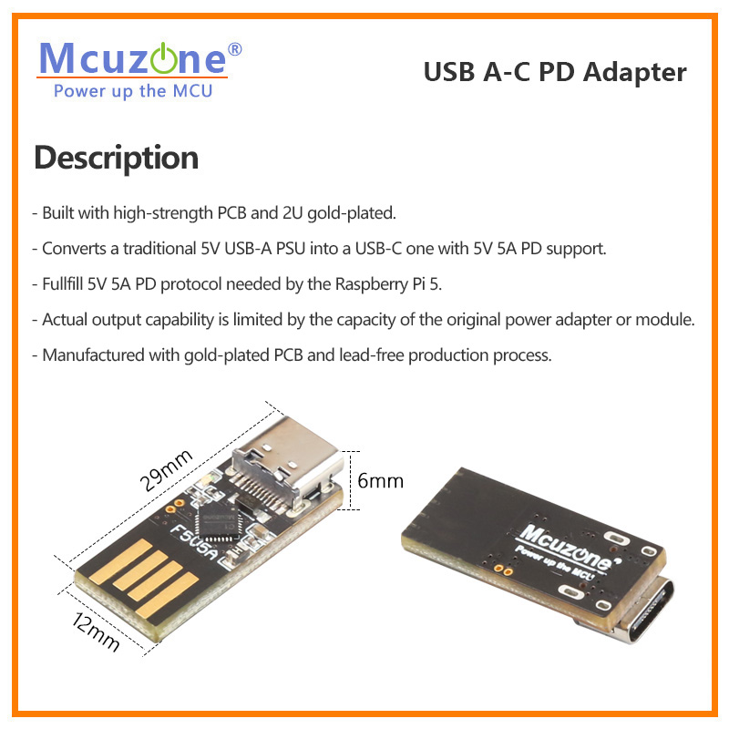 Raspberry Pi5 USB A-C PD Adapt - đánh giá và giá Banana Pi Bpi-M5