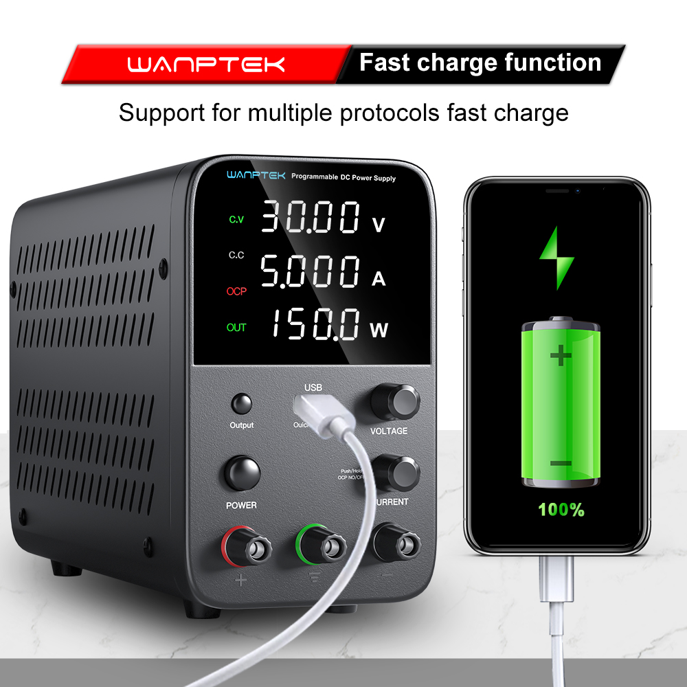 Wanptek Laboratory Power Suppl - đánh giá và giá Programmable Dc Power Supply 60V 5A