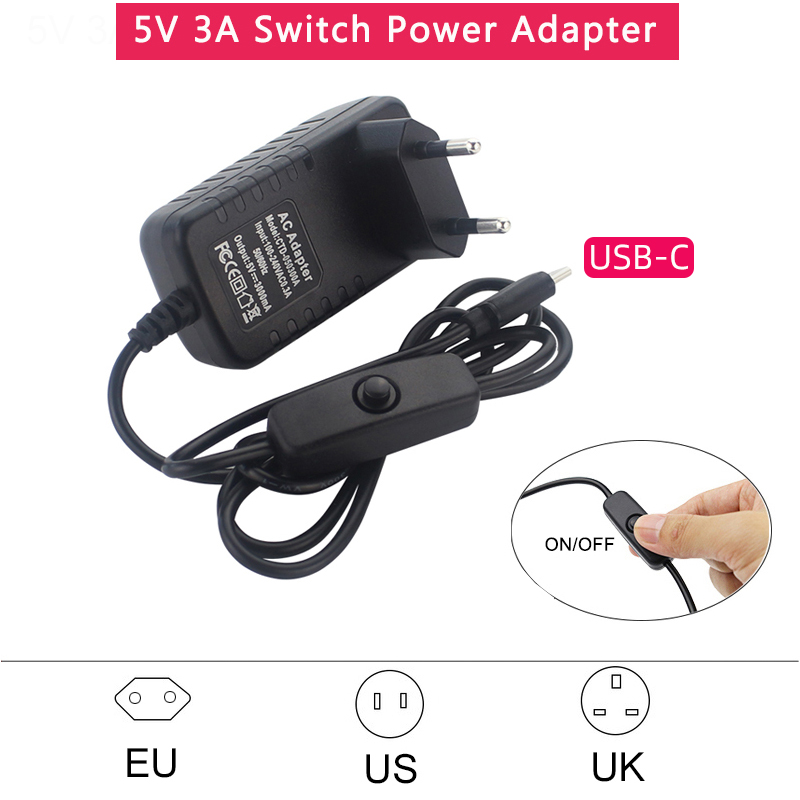 5V 3A Power Supply with ON/OFF - đánh giá và giá Banana Pi Bpi-M5
